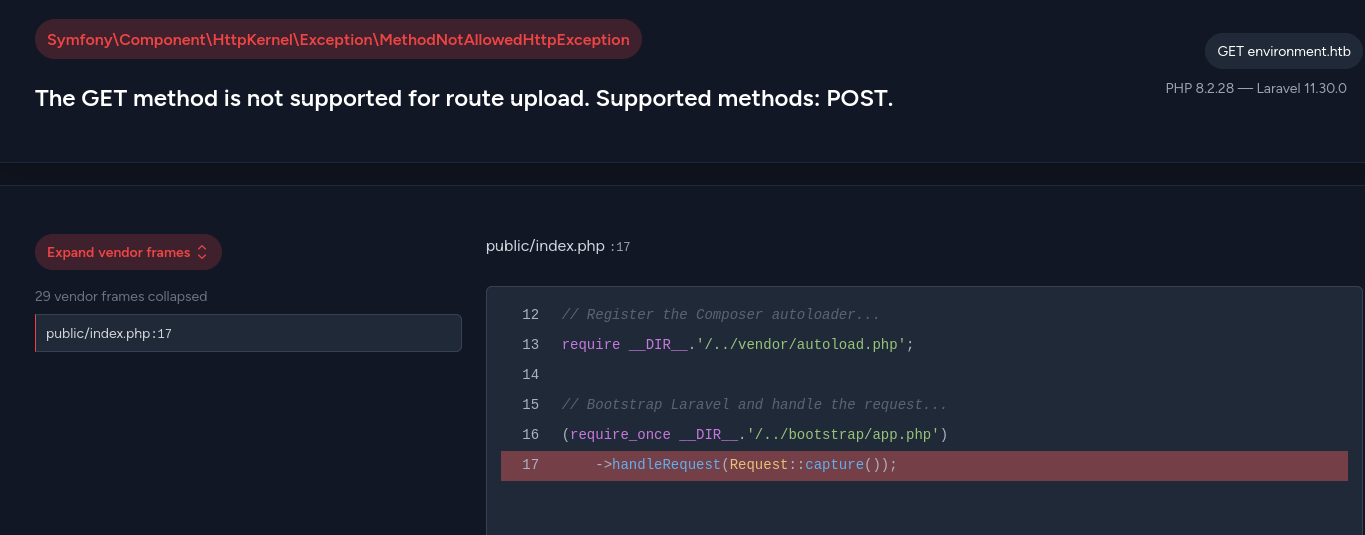 Upload page requiring authentication